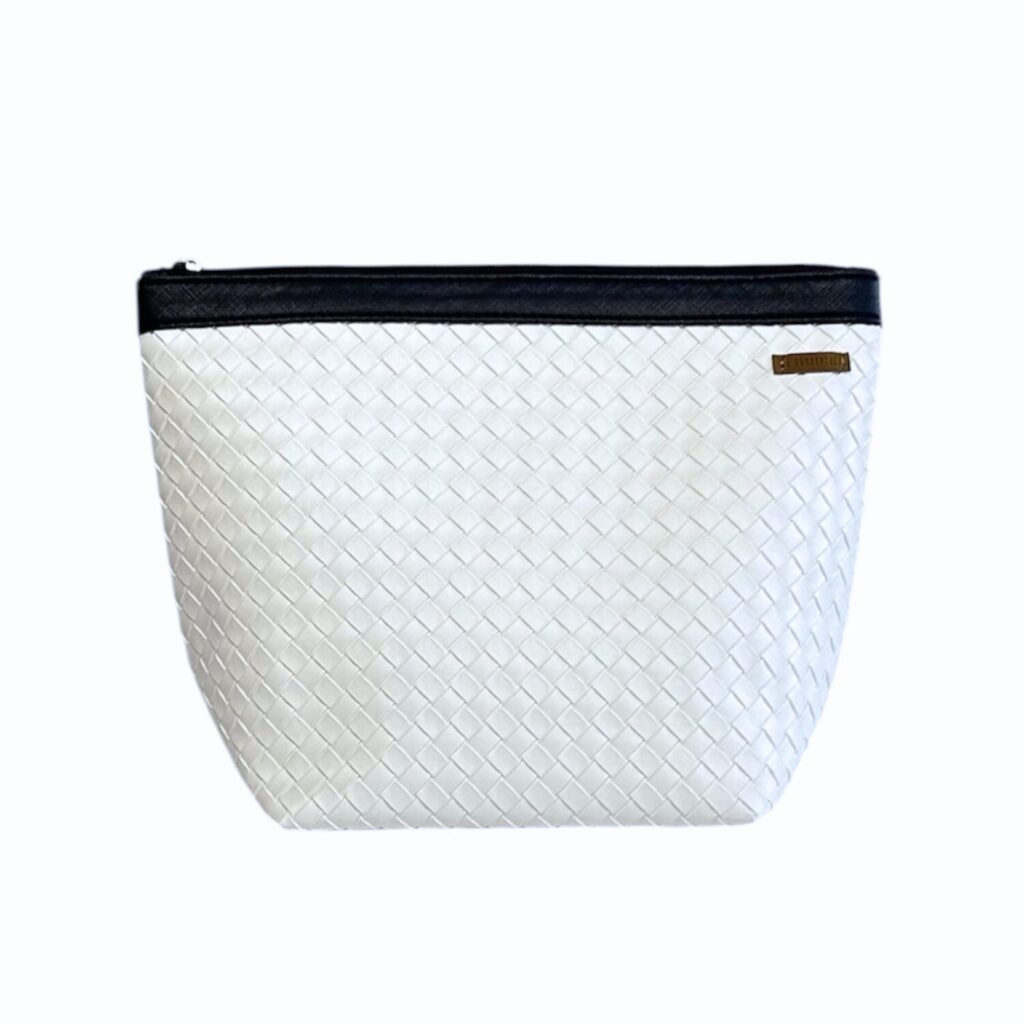 Organizador tv classic trenzado blanco - cinta azul