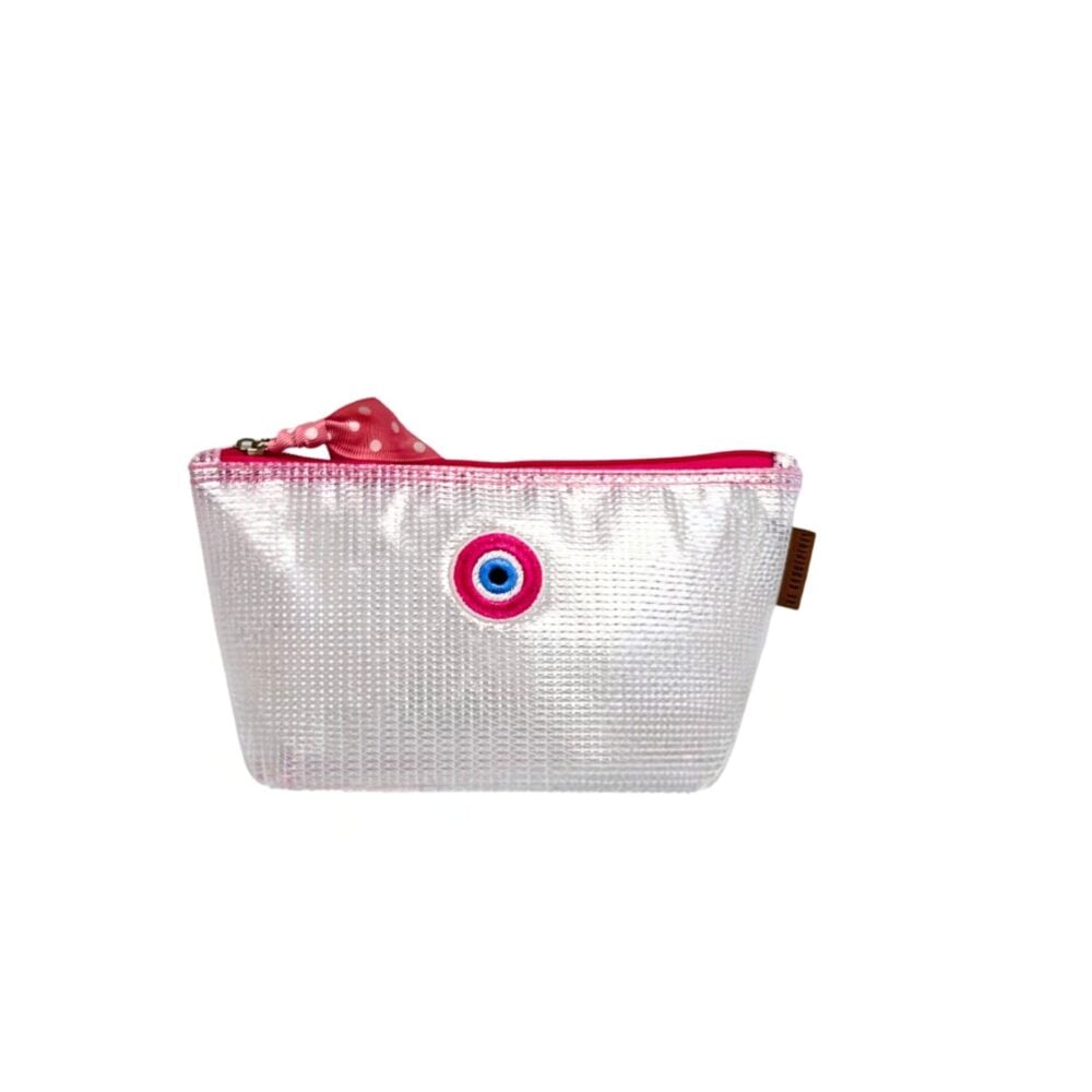 Neceser care case small - cinta fucsia/ bordado ojo turco