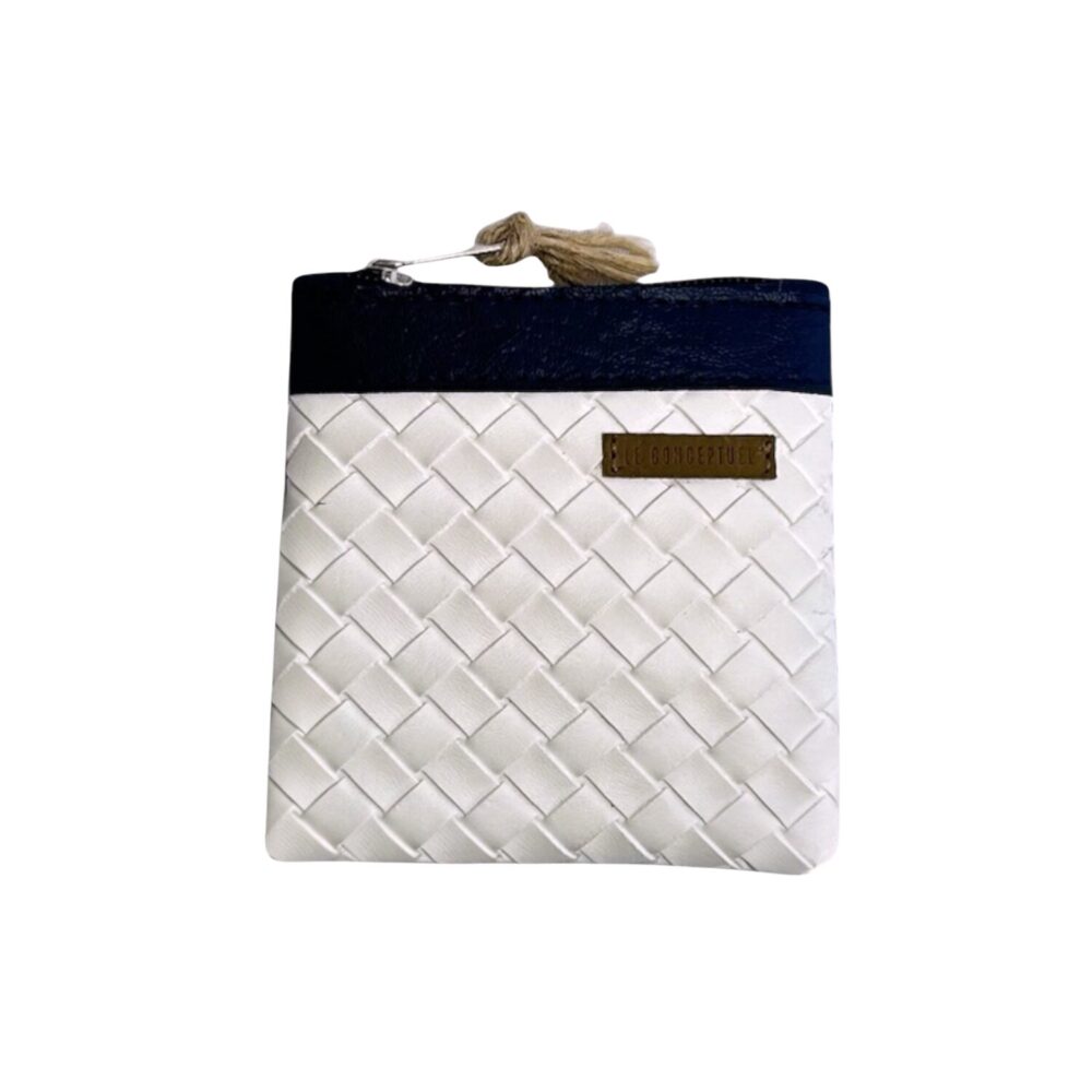 Organizador tv tiny trenzado blanco - cinta azul