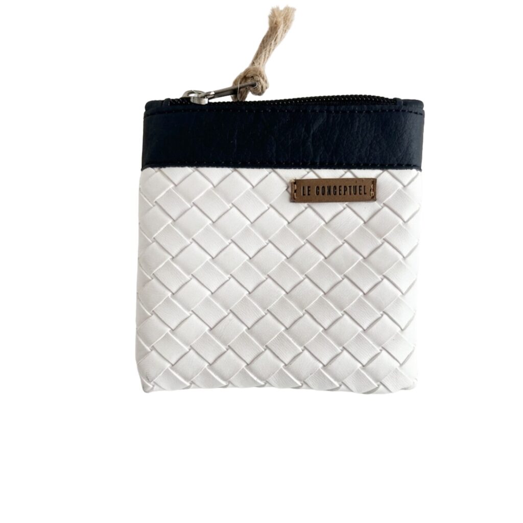 Organizador tv tiny trenzado blanco -cinta negro