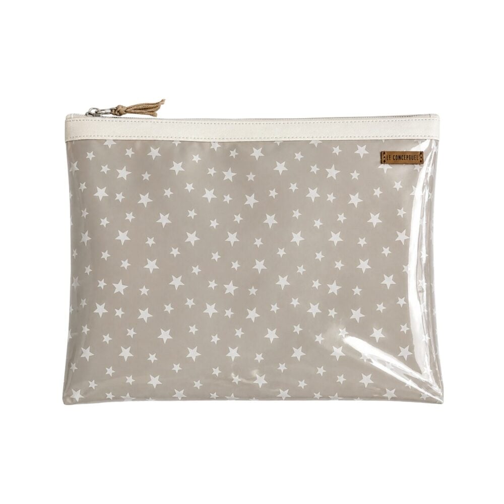 Organizador tv large estrellas blancas - cinta blanca