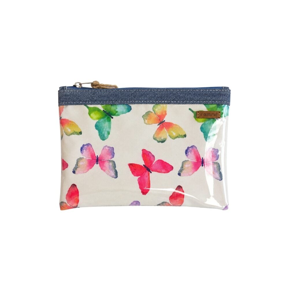 Organizador tv small mariposas  - cinta denim