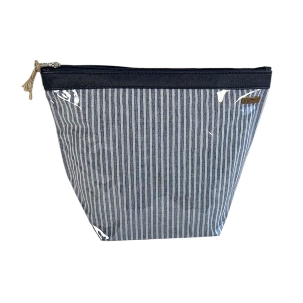 Organizador tv classic rayas lino azul - cinta azul