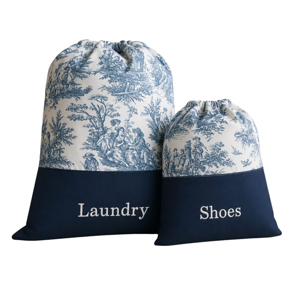 Shoes & laundry / toile azul
