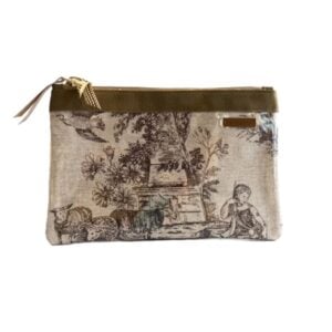 Organizador tv  small toile vintage  - cinta capuccino