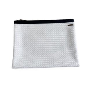 Organizador tv large trenzado blanco -cinta negro
