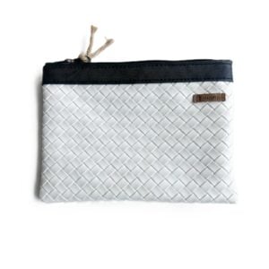 Organizador tv  small trenzado blanco -cinta negro