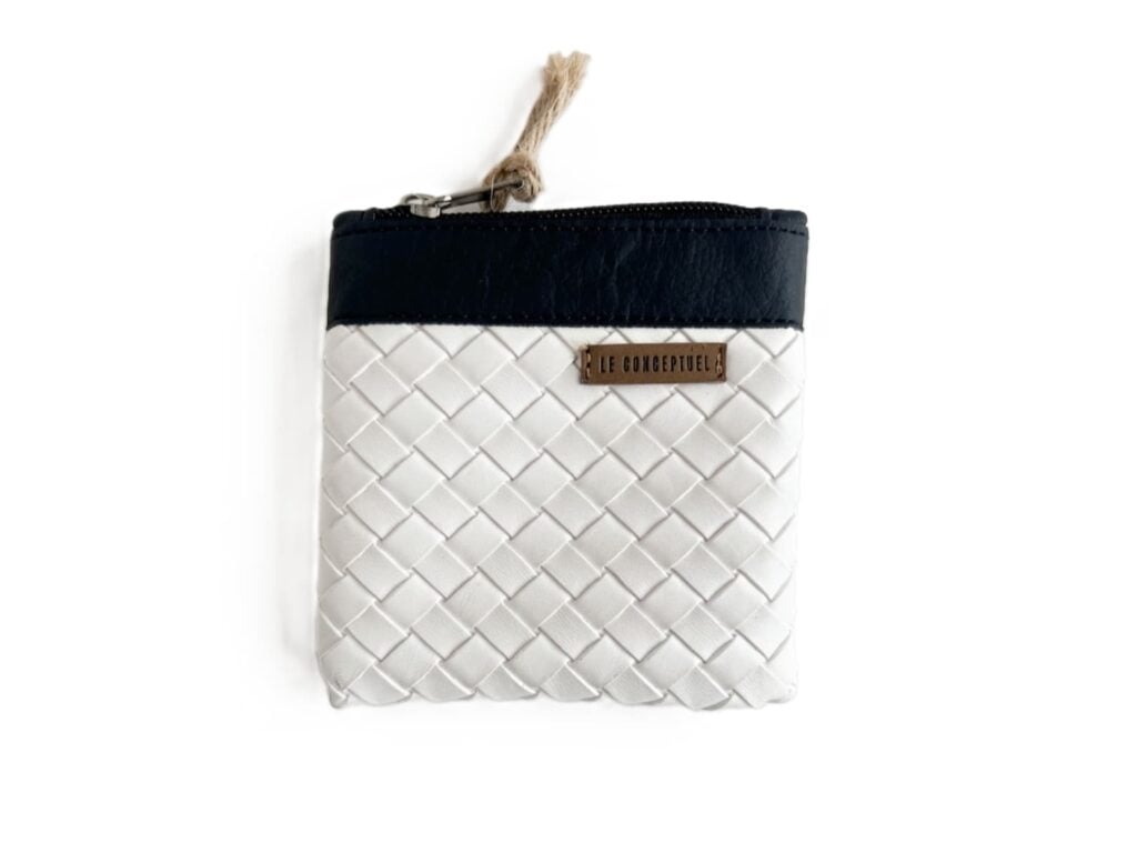 Organizador tv tiny trenzado blanco -cinta negro