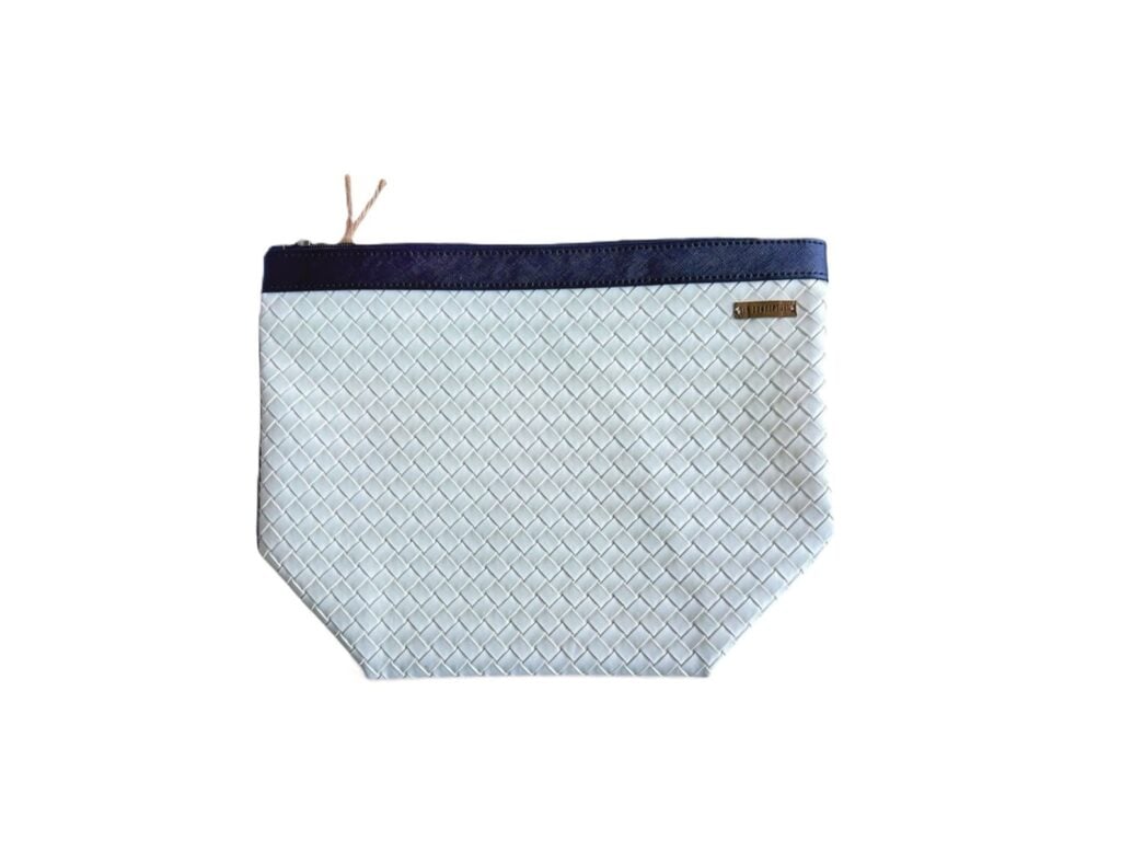 Organizador tv classic trenzado blanco - cinta azul