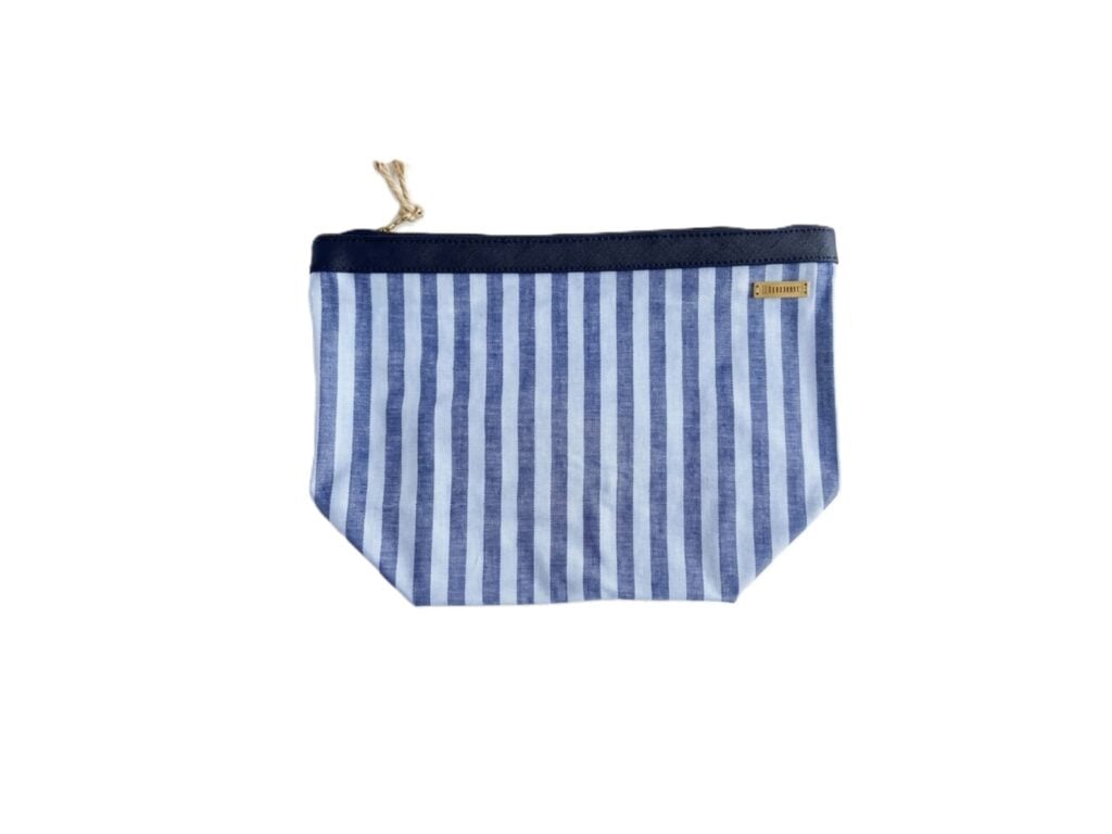 Organizador tv classic rayas lino azul - cinta azul
