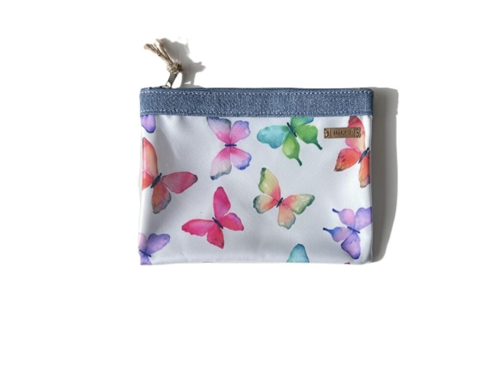 Organizador tv small mariposas  - cinta denim