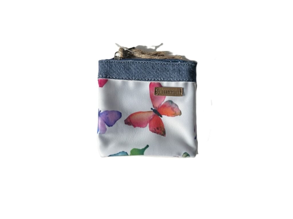 Organizador tv tiny mariposas  - cinta denim