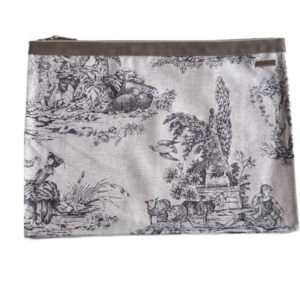 Organizador tv large toile vintage - cinta capuccino