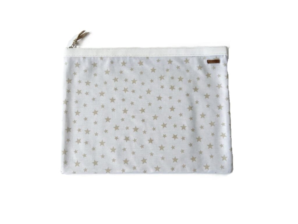 Organizador tv large estrellas doradas - cinta blanca