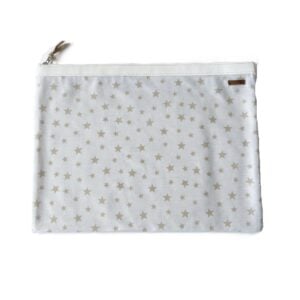 Organizador tv large estrellas doradas - cinta blanca
