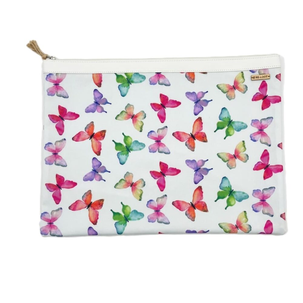 Organizador tv large mariposas  - cinta blanca