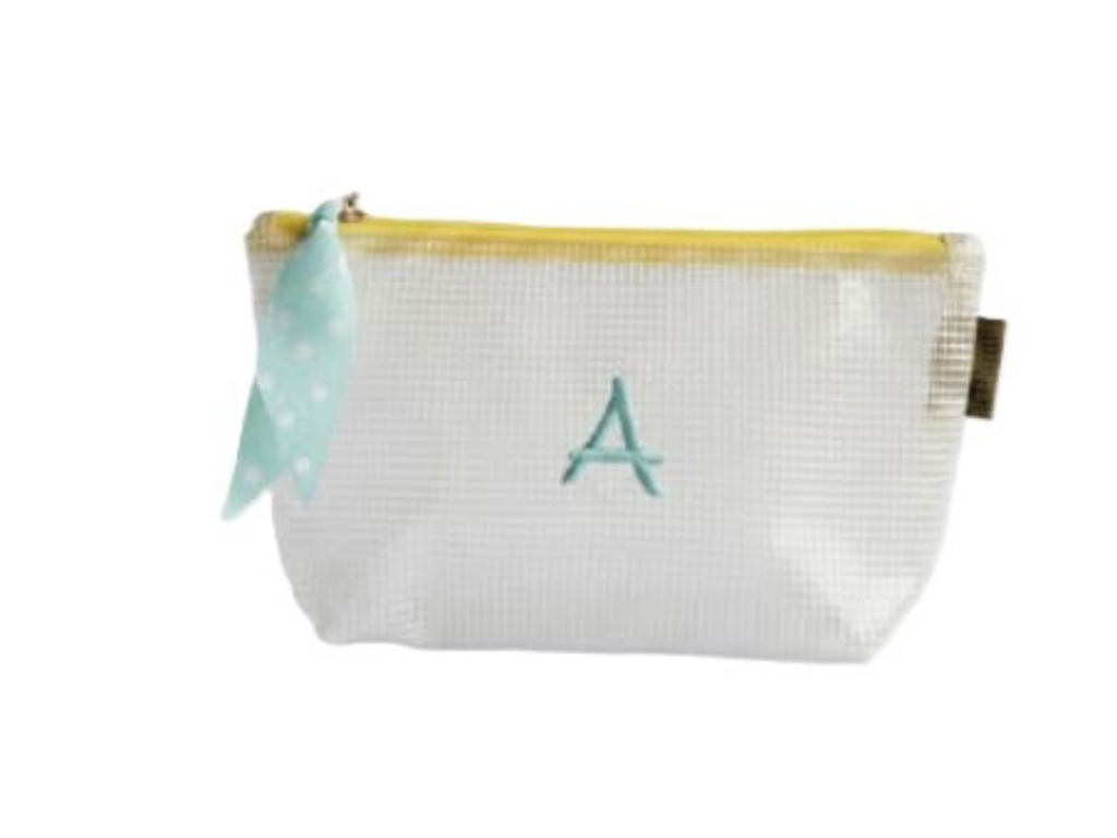 Neceser care case small - cinta amarillo / bordado a