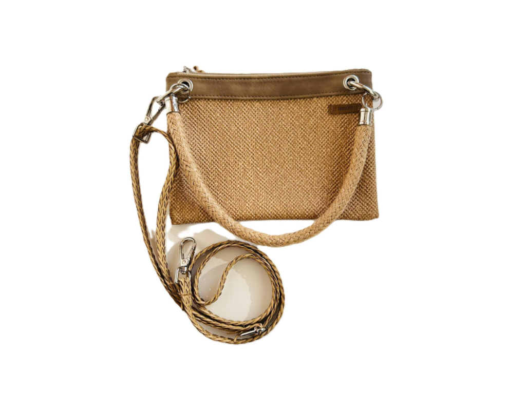 Neceser swing case mimbre -cinta capuccino
