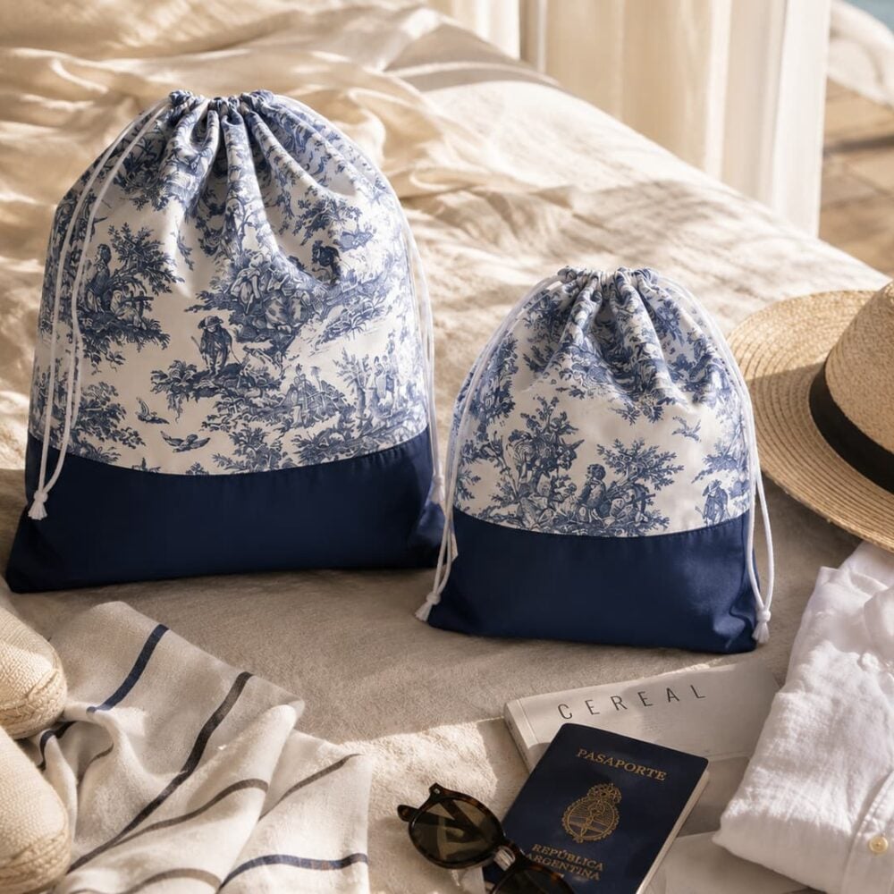 Shoes & laundry / toile azul