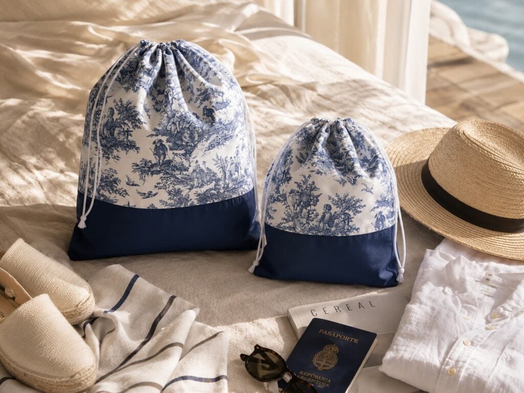Shoes & laundry / toile azul