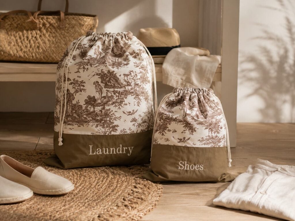 Shoes & laundry / toile marron