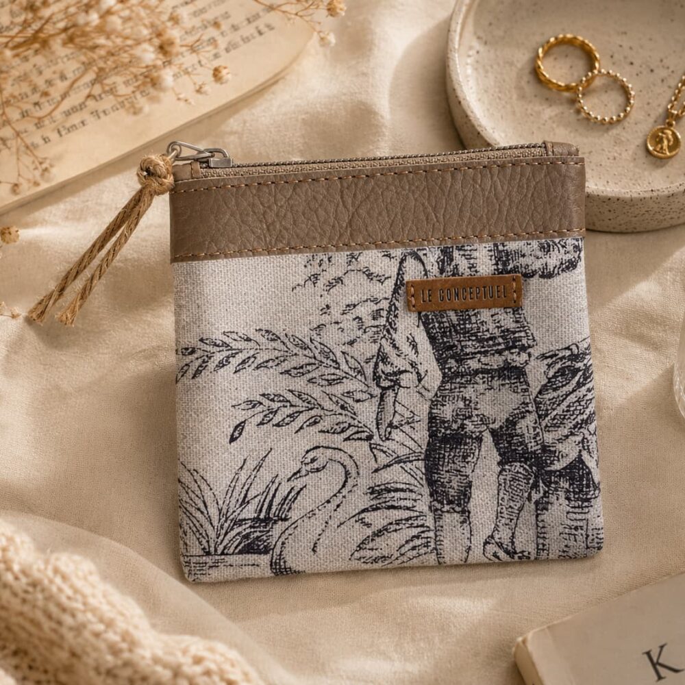 Organizador tv  tiny toile vintage  - cinta capuccino