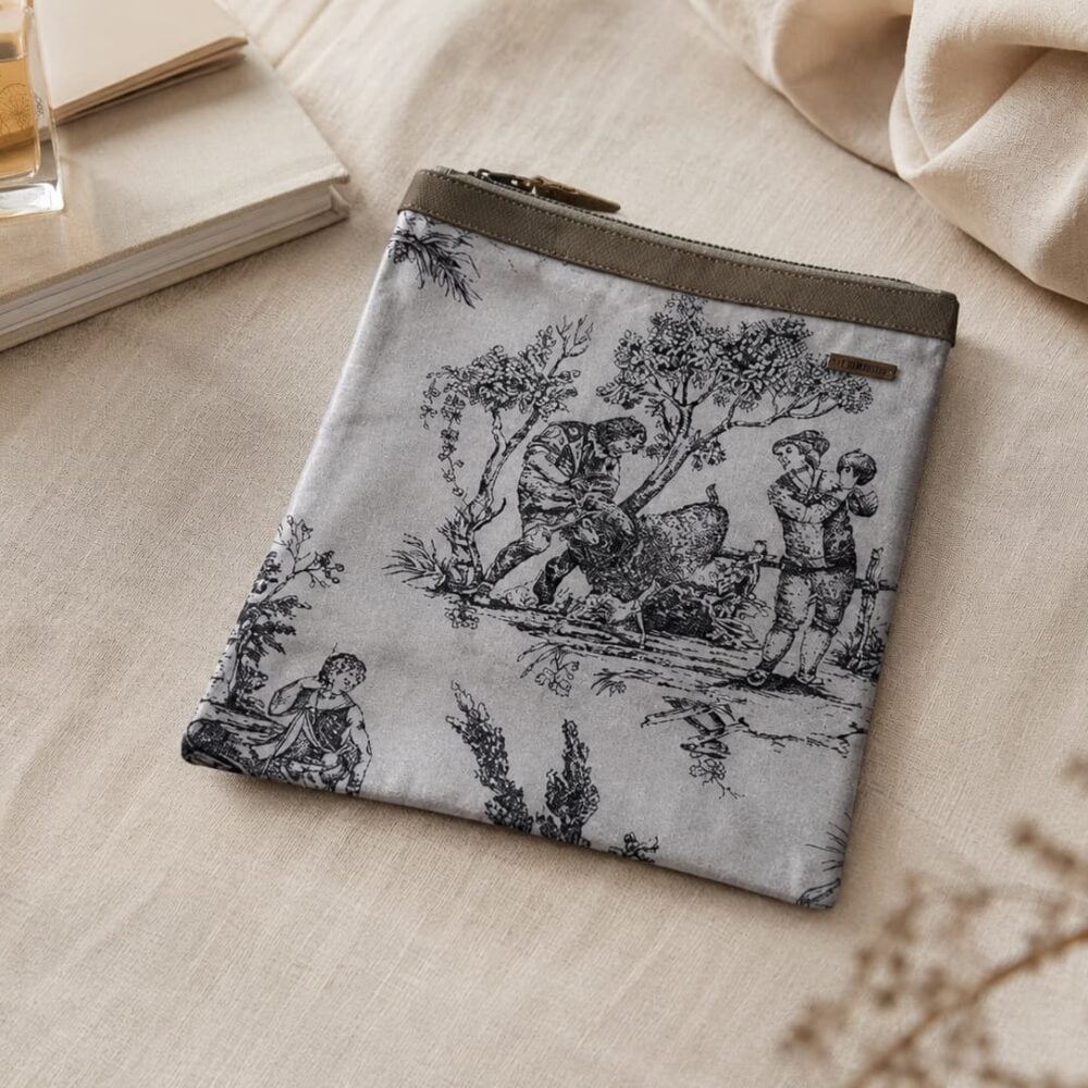 Organizador tv medium toile vintage - cinta capuccino