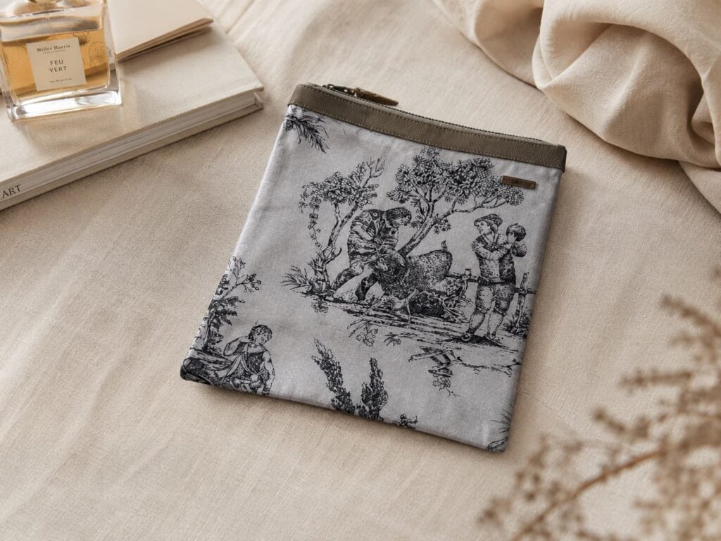 Organizador tv medium toile vintage - cinta capuccino