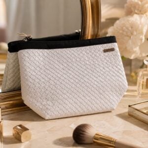 Organizador tv classic trenzado blanco -cinta negro