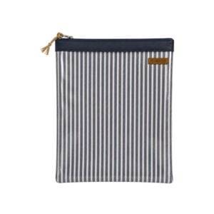 Organizador tv medium rayas lino azul - cinta azul