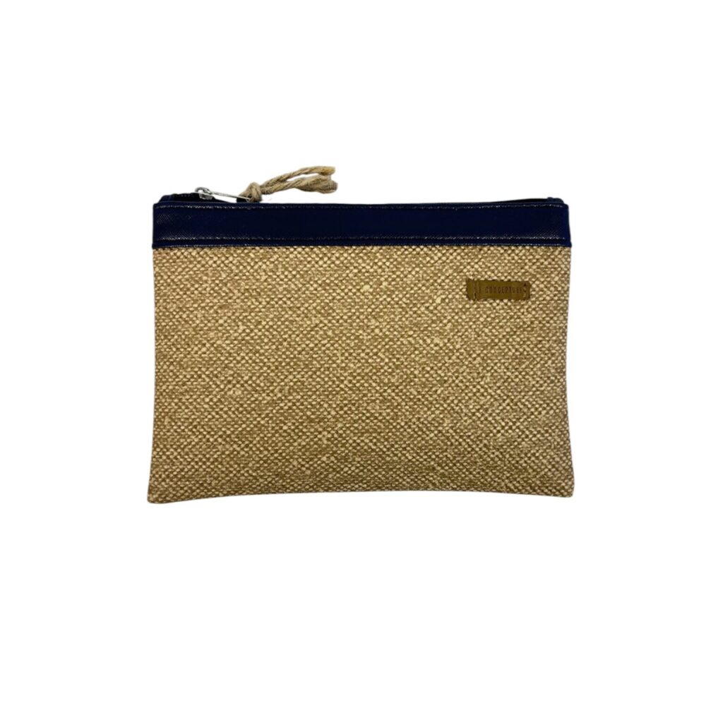 Organizador tv small mimbre - cinta azul