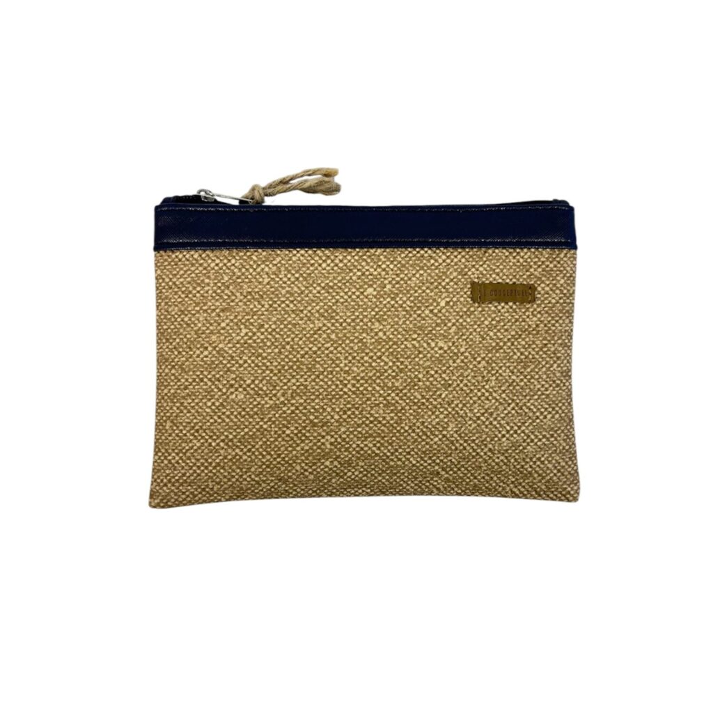 Organizador tv small mimbre - cinta azul