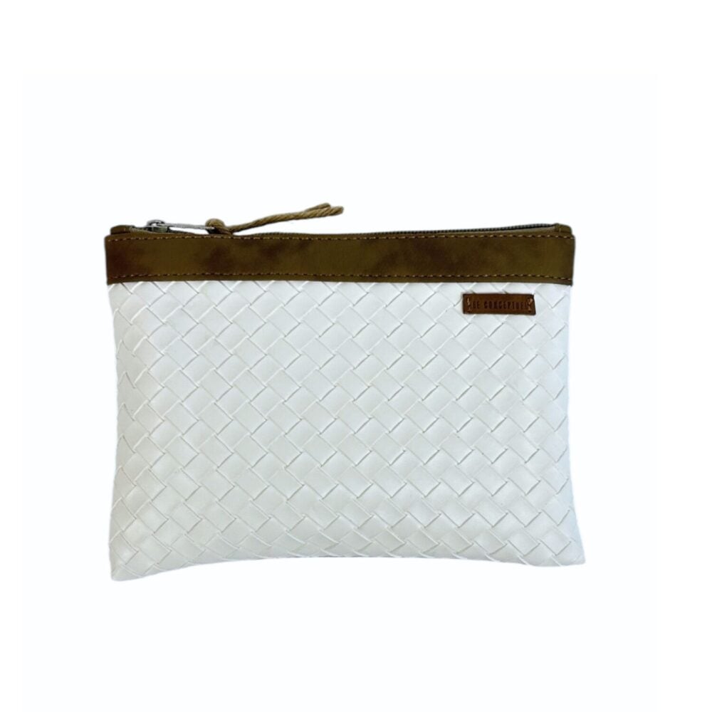 Organizador tv small trenzado blanco - cinta capuccino