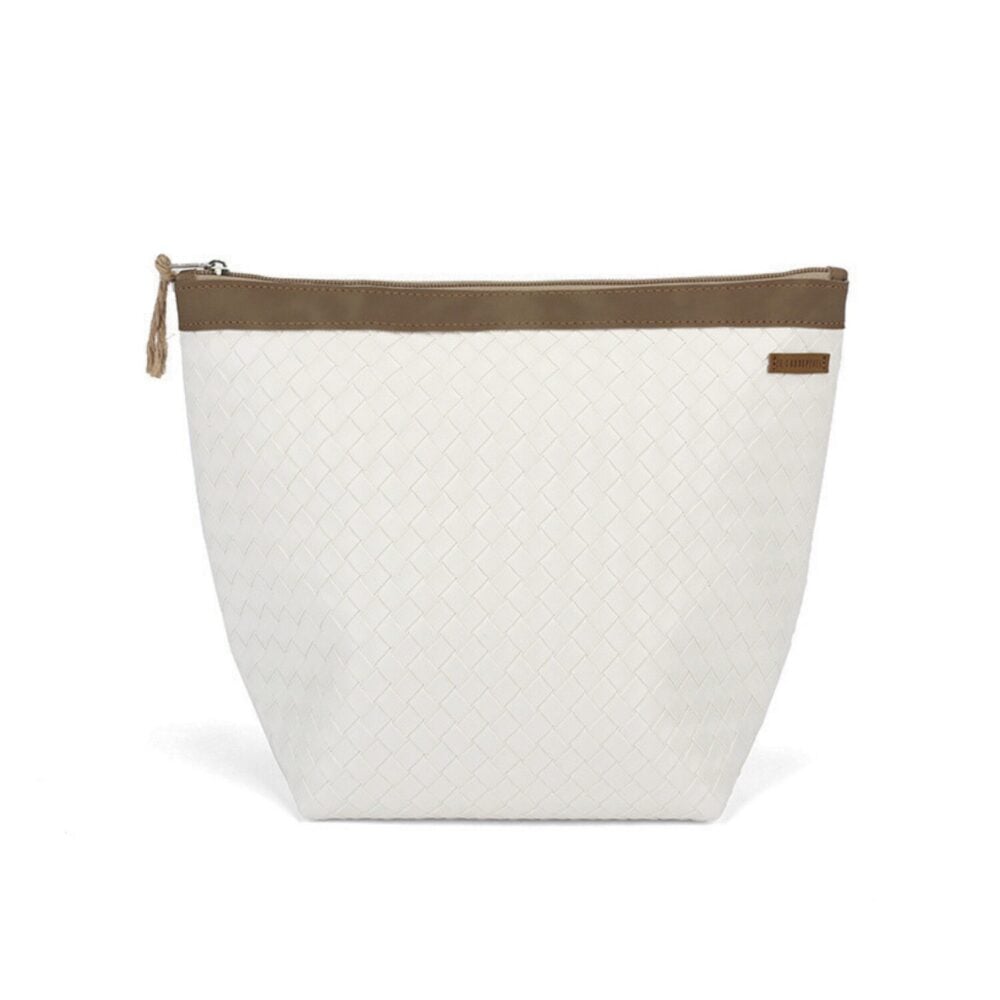 Organizador tv classic trenzado blanco - cinta capuccino