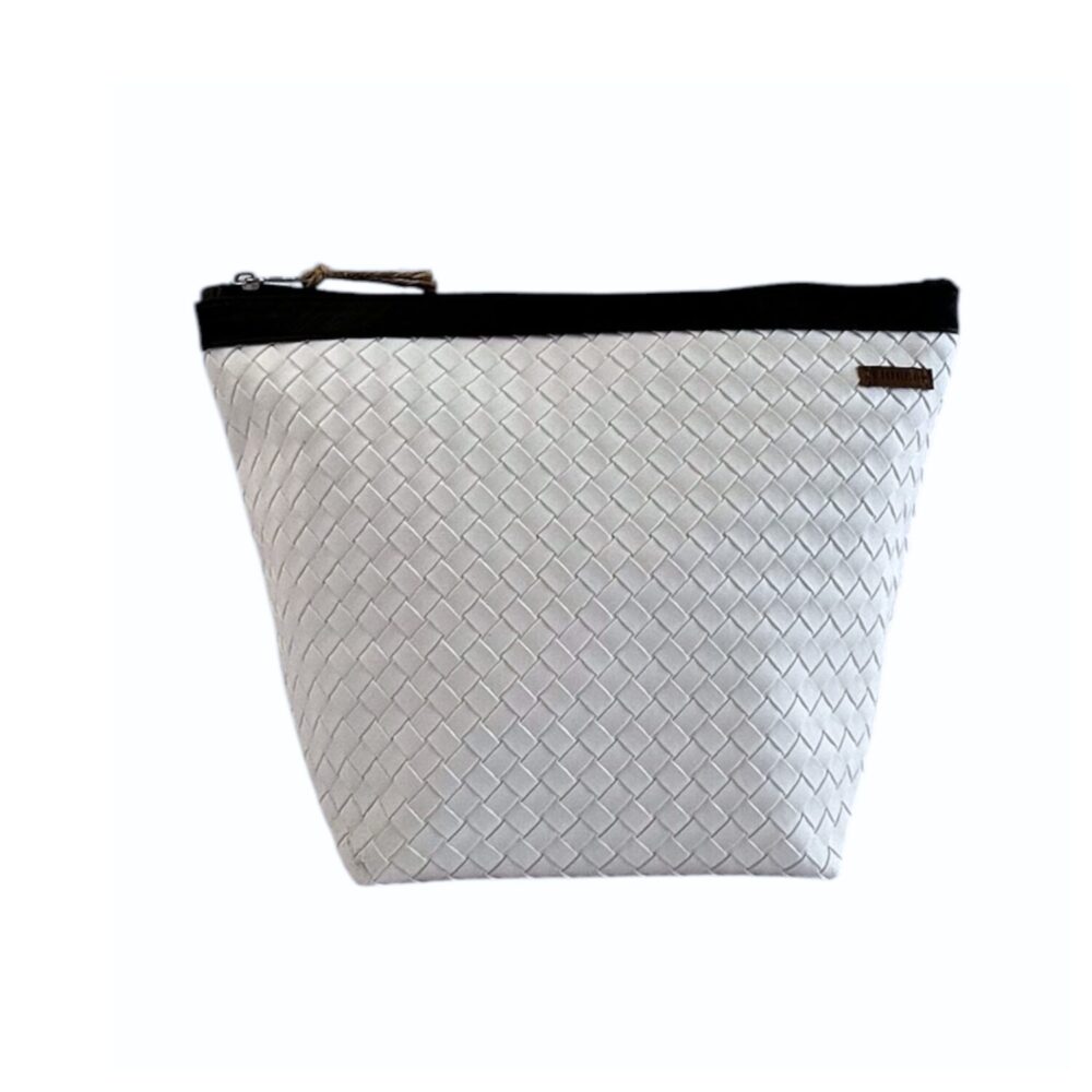 Organizador tv classic trenzado blanco -cinta negro