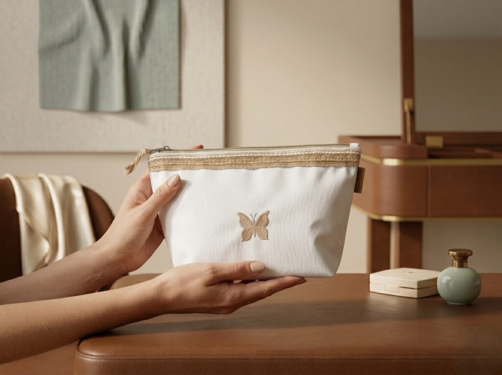 Neceser basic white mariposa