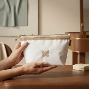 Neceser basic white mariposa