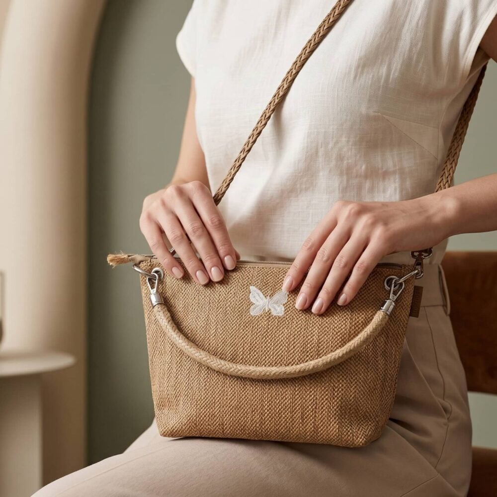 Neceser swing case basic mimbre mariposa