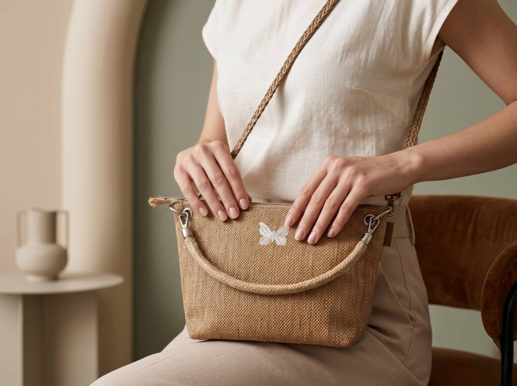 Neceser swing case basic mimbre mariposa
