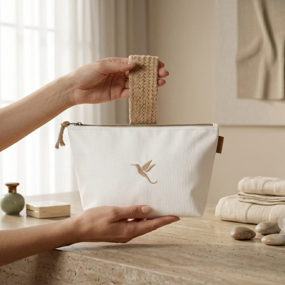 Neceser basic white colibrí