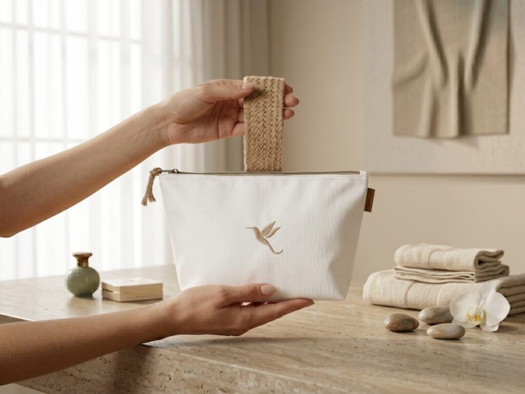 Neceser basic white colibrí