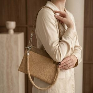 Neceser swing case mimbre -cinta capuccino