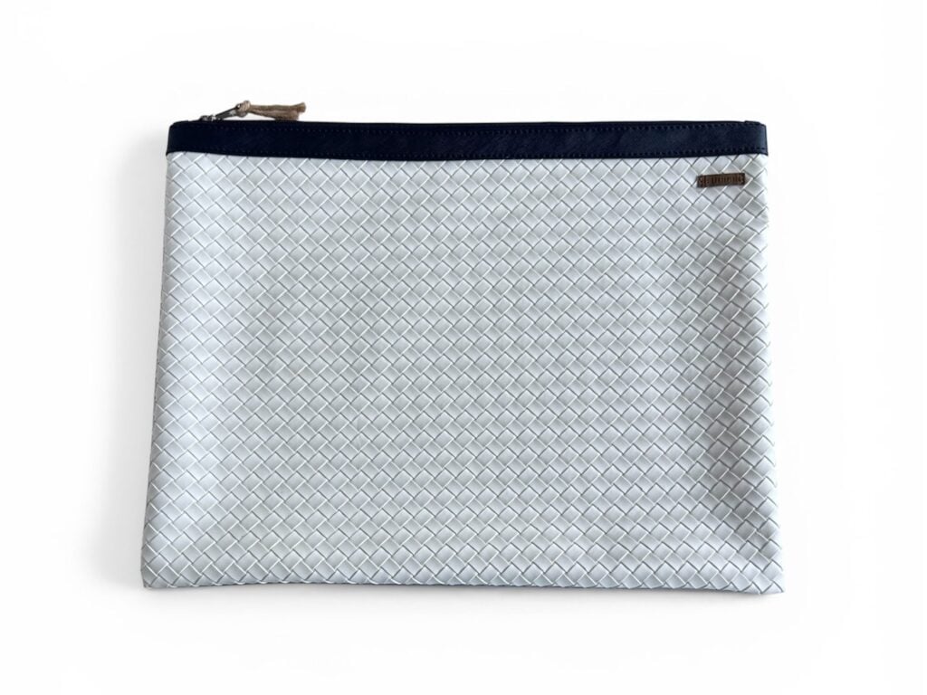 Organizador  tv large trenzado blanco - cinta azul