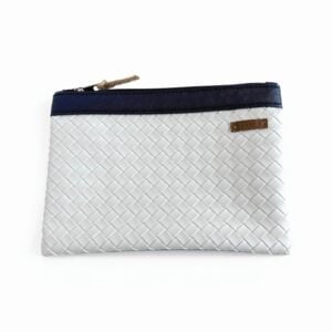 Organizador  tv small trenzado blanco - cinta azul