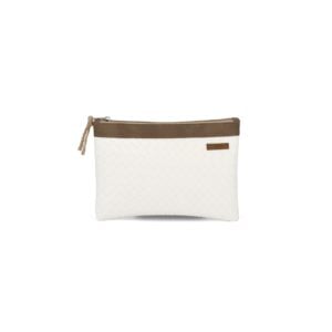 Organizador tv small trenzado blanco - cinta capuccino