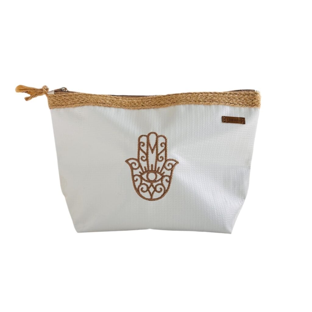 Neceser basic white hamsa
