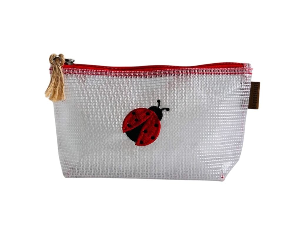 Neceser care case medium - cinta rojo / mariquita