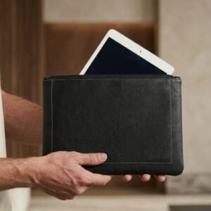 porta ipad negro