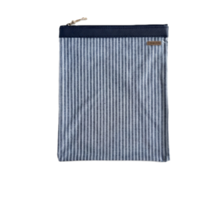 Organizador tv medium rayas lino azul - cinta azul