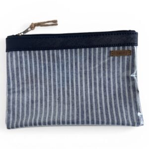 Organizador tv small rayas lino azul- cinta azul